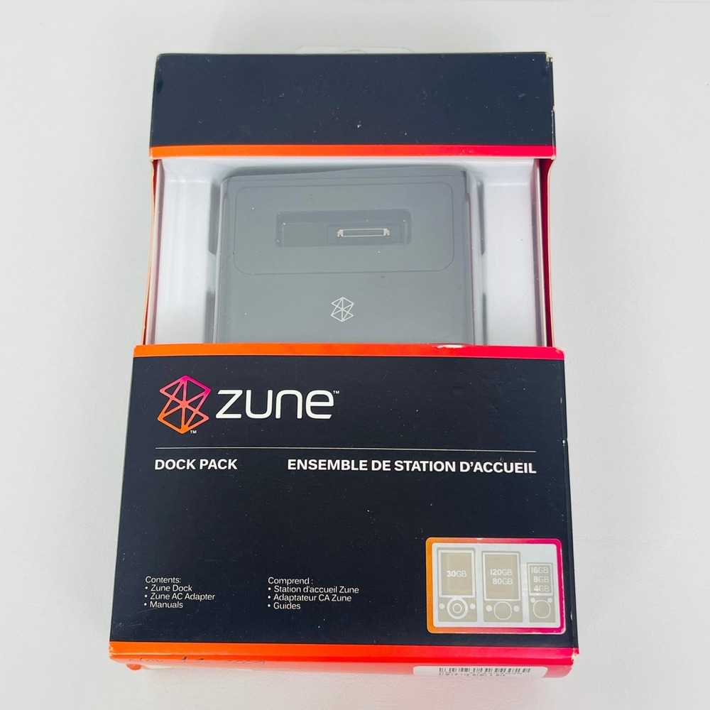 Microsoft Zune Dock Pack X13-84198-02 Black Charging Sync Station Good